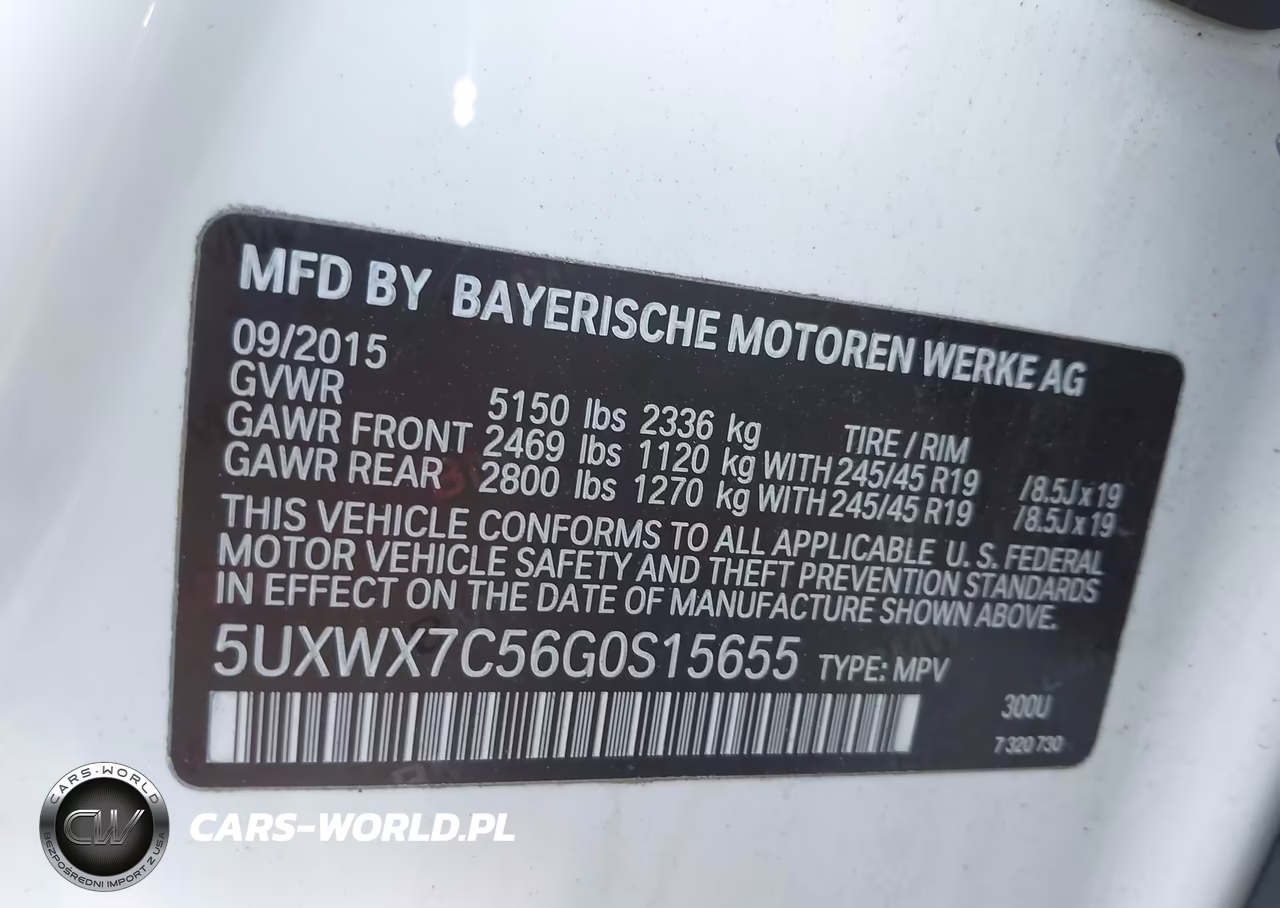 2016 BMW X3 xDrive35I VIN:5UXWX7C56G0S15655 - 9
