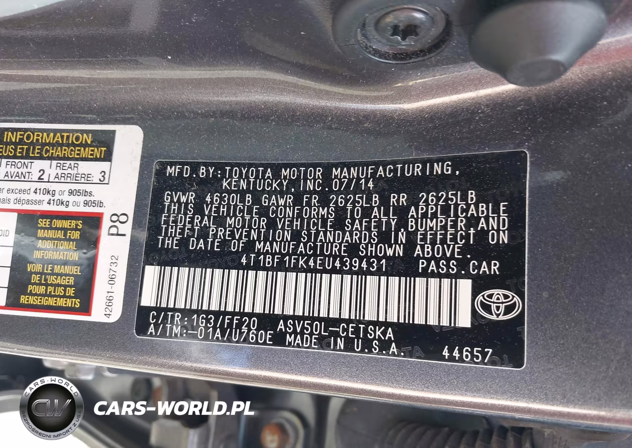2014 Toyota Camry Se Sport VIN:4T1BF1FK4EU439431 - 9