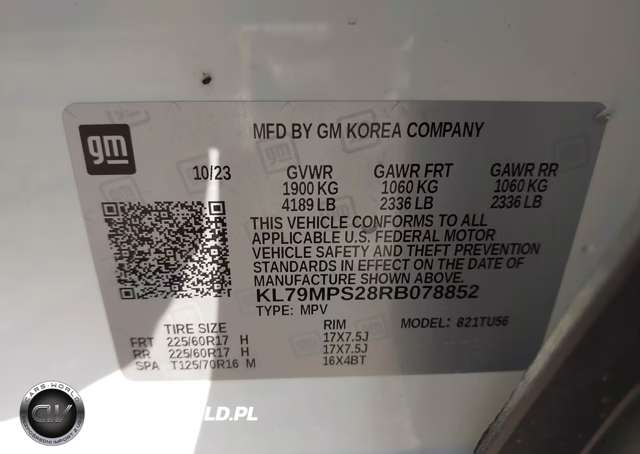 2024 Chevrolet Trailblazer Fwd Lt VIN:KL79MPS28RB078852 - 9