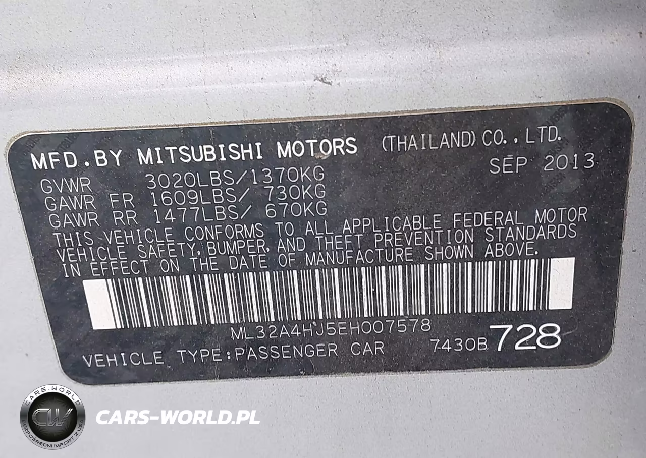 2014 Mitsubishi Mirage Es VIN:ML32A4HJ5EH007578 - 9