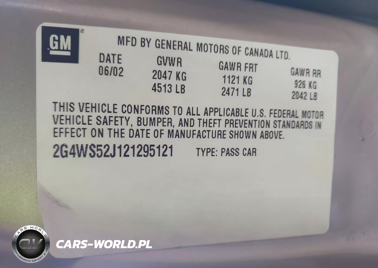 2002 Buick Century Custom VIN:2G4WS52J121295121 - 9