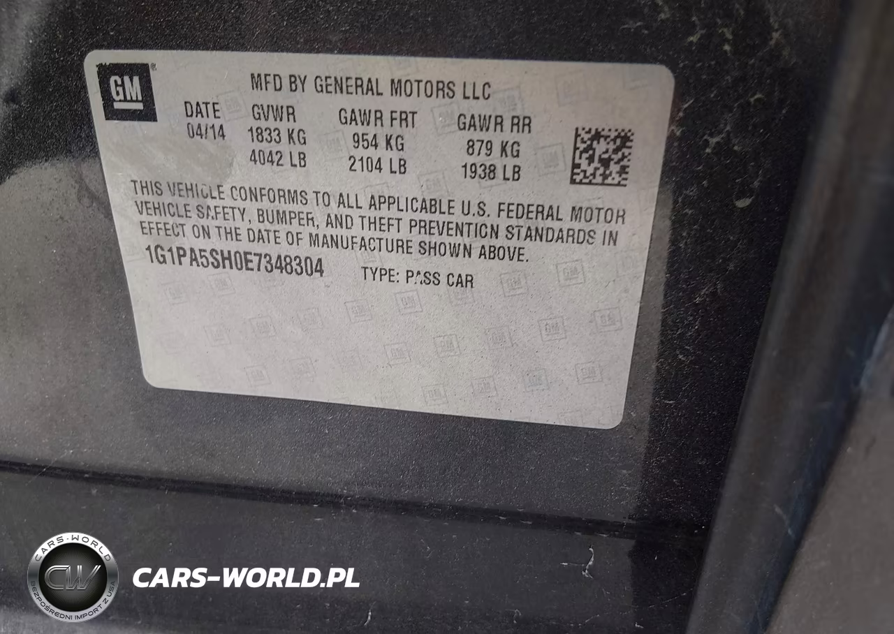 2014 Chevrolet Cruze Ls Auto VIN:1G1PA5SH0E7348304 - 9