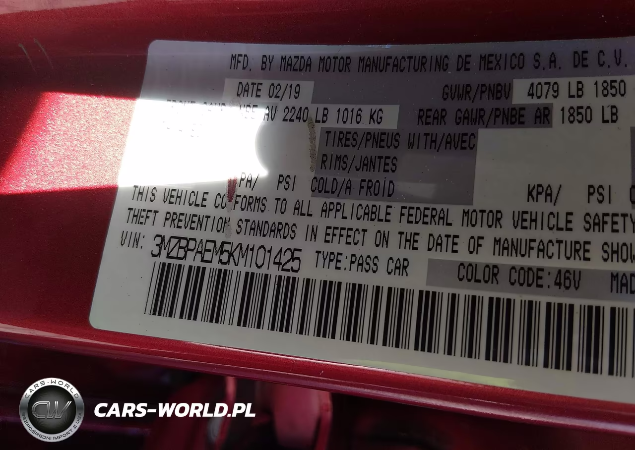 2019 Mazda Mazda3 Premium Package VIN:3MZBPAEM5KM101425 - 9
