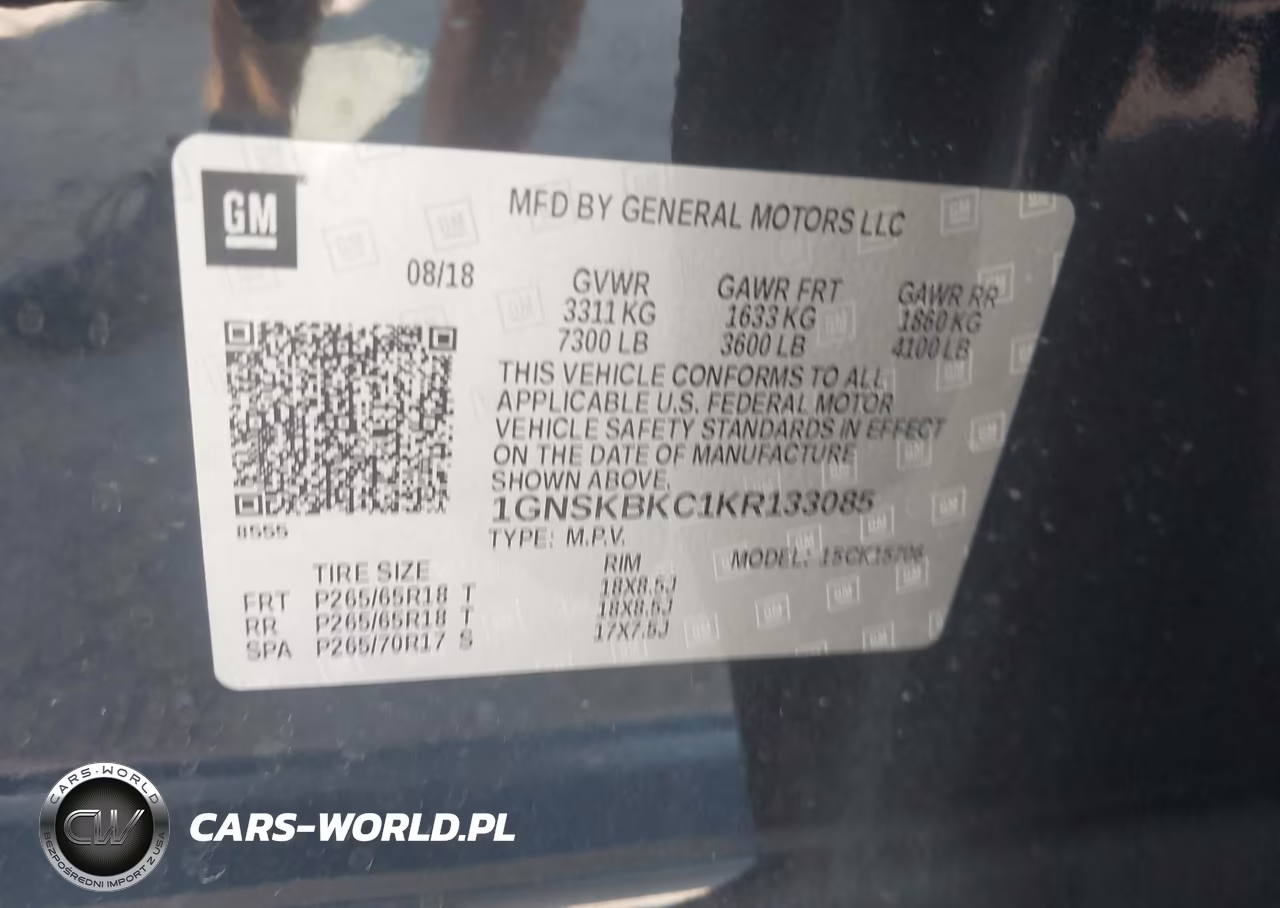 2019 Chevrolet Tahoe Lt VIN:1GNSKBKC1KR133085 - 8