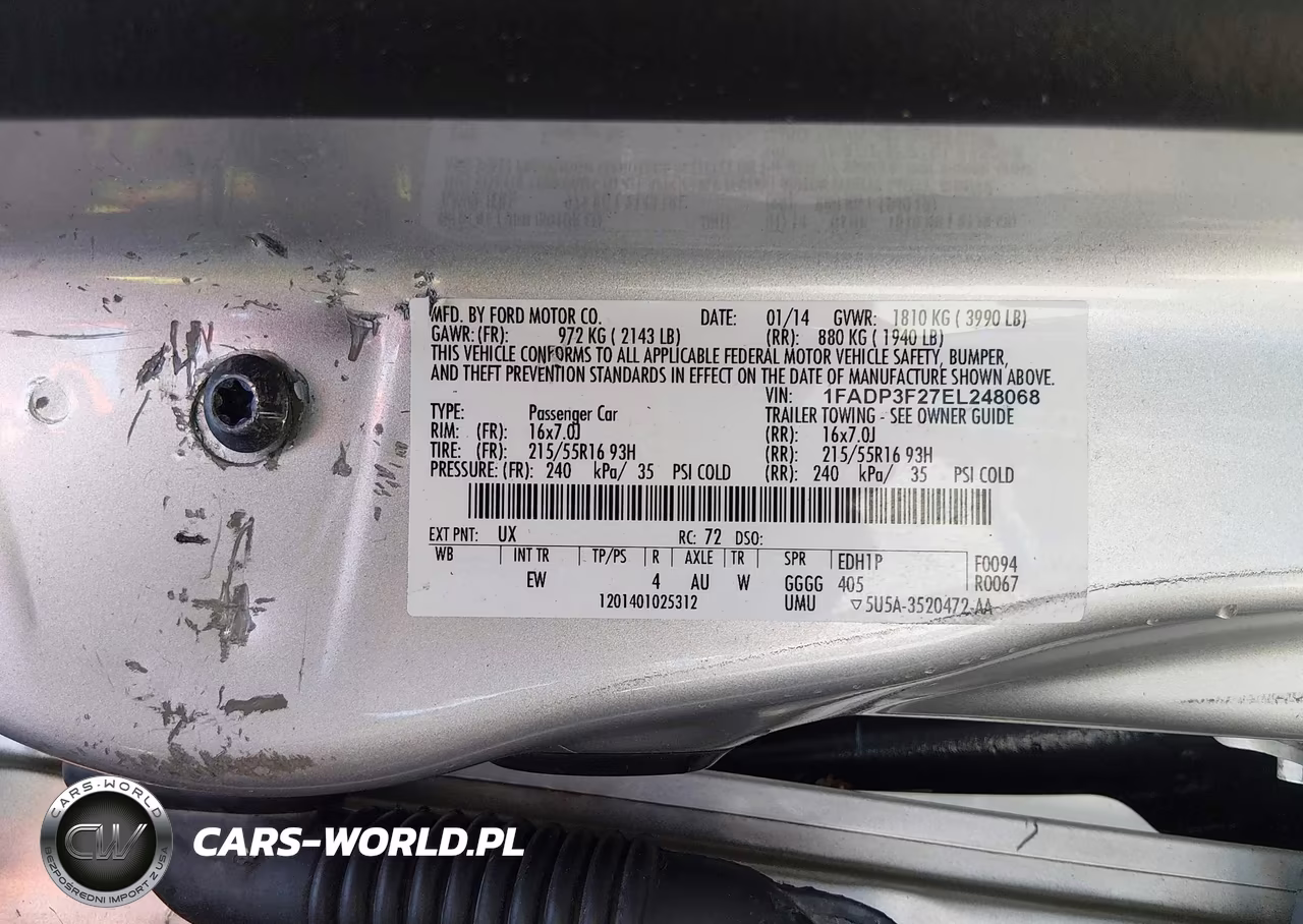 2014 Ford Focus Se VIN:1FADP3F27EL248068 - 9