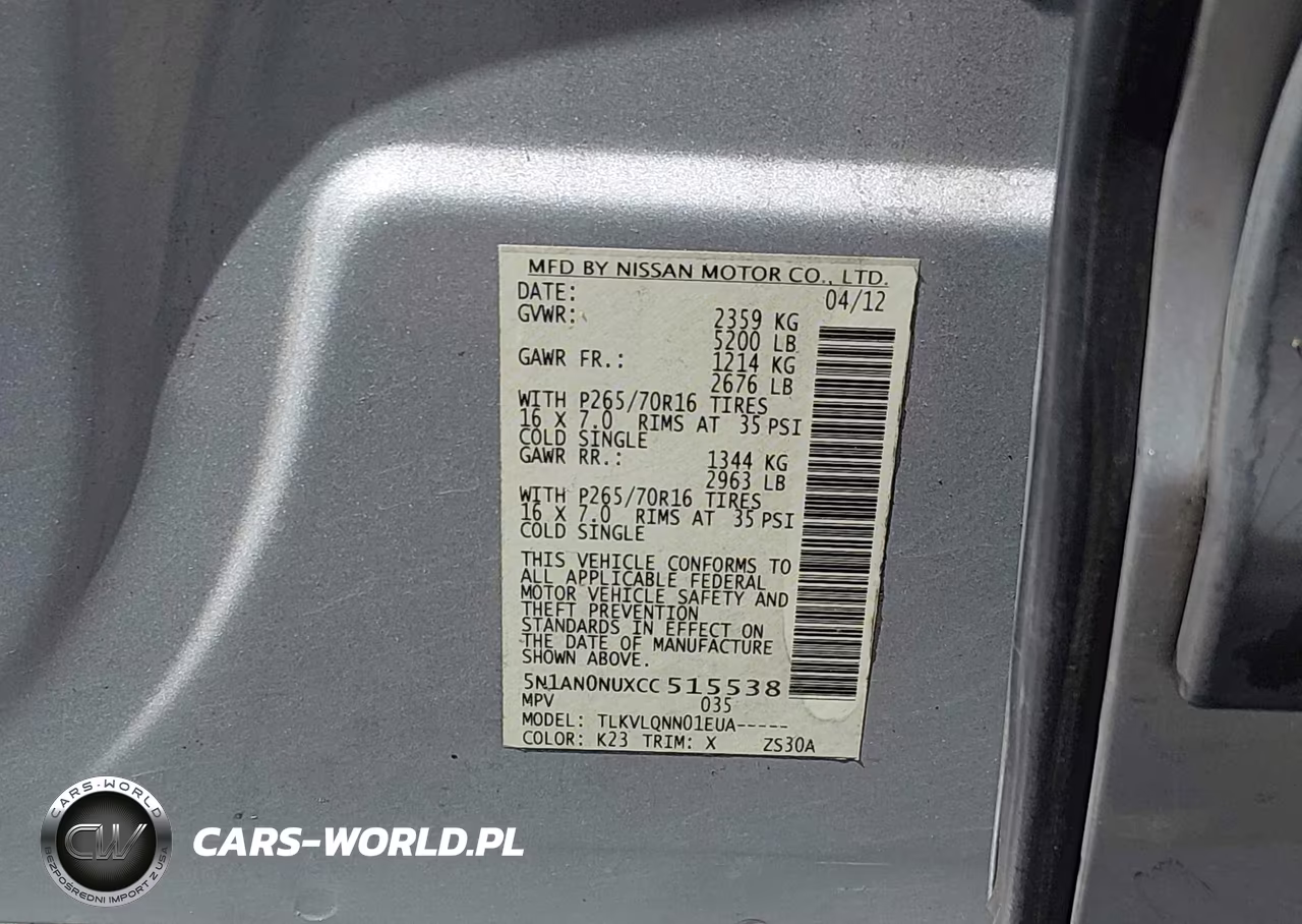 2012 Nissan Xterra X VIN:5N1AN0NUXCC515538 - 9