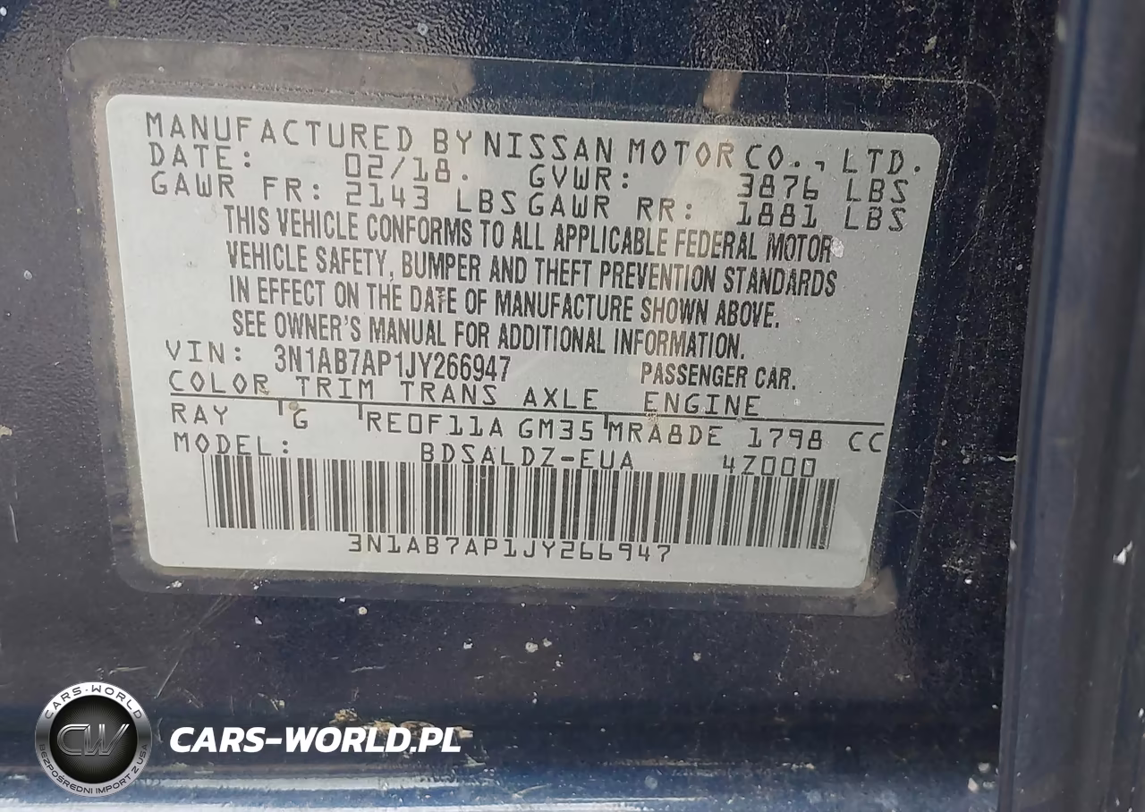 2018 Nissan Sentra Sv VIN:3N1AB7AP1JY266947 - 9