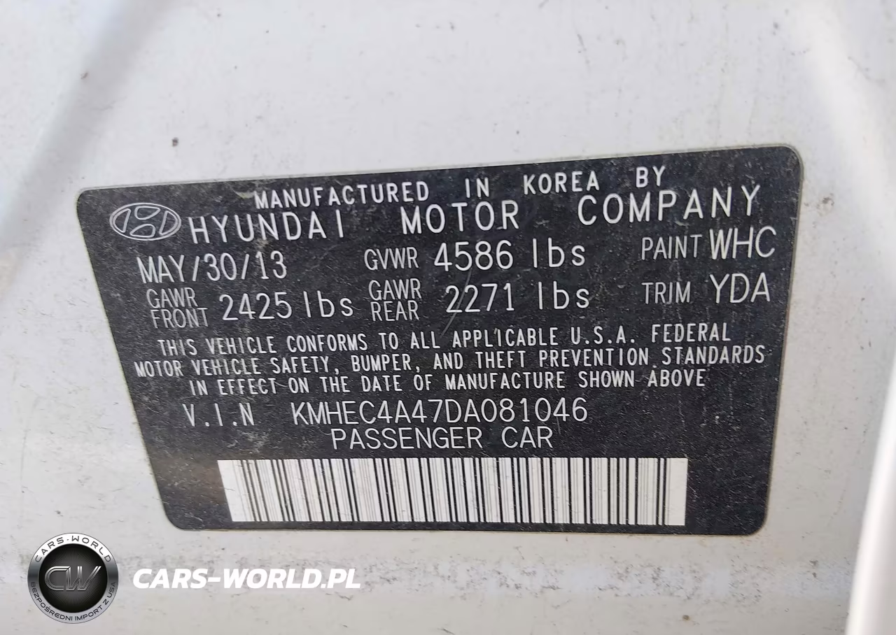 2013 Hyundai Sonata Hybrid Limited VIN:KMHEC4A47DA081046 - 9