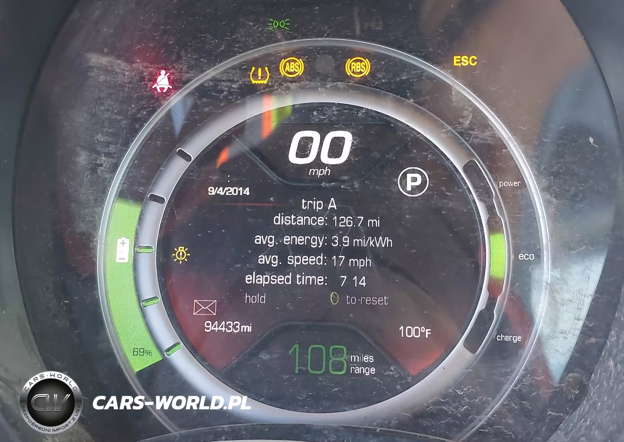 2015 Fiat 500E Battery Electric VIN:3C3CFFGEXFT709714 - 7