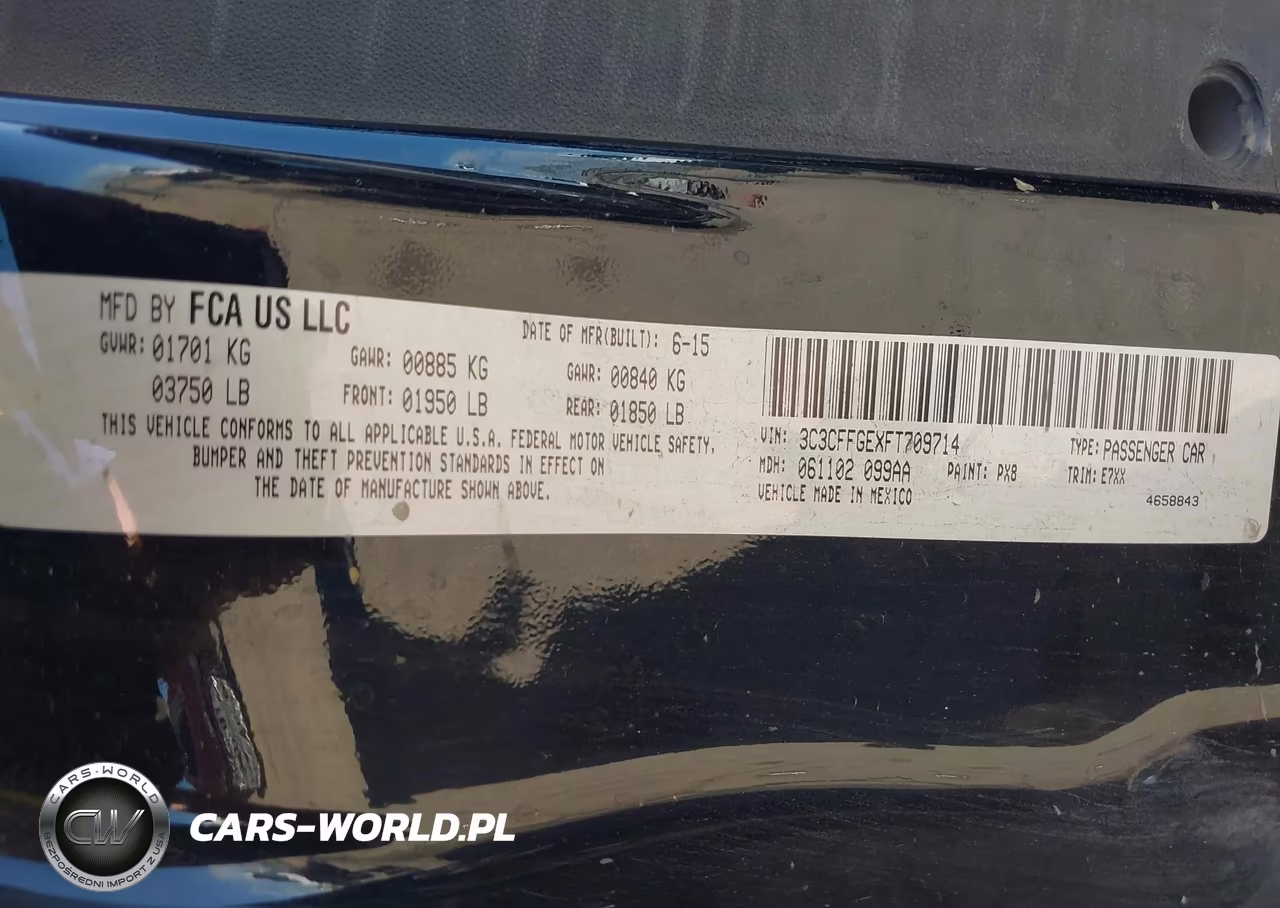 2015 Fiat 500E Battery Electric VIN:3C3CFFGEXFT709714 - 9