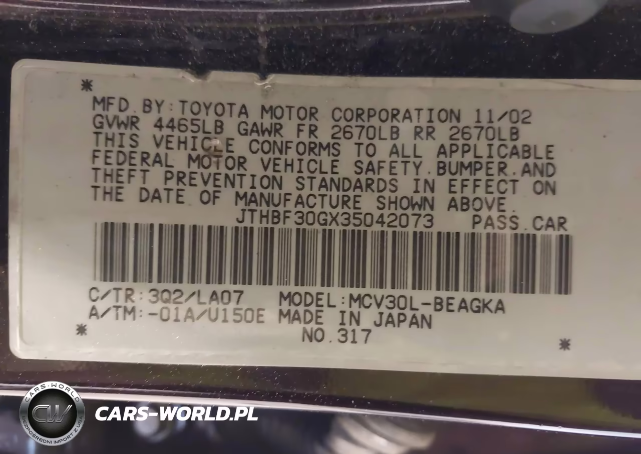 2003 Lexus Es 300 VIN:JTHBF30GX35042073 - 9