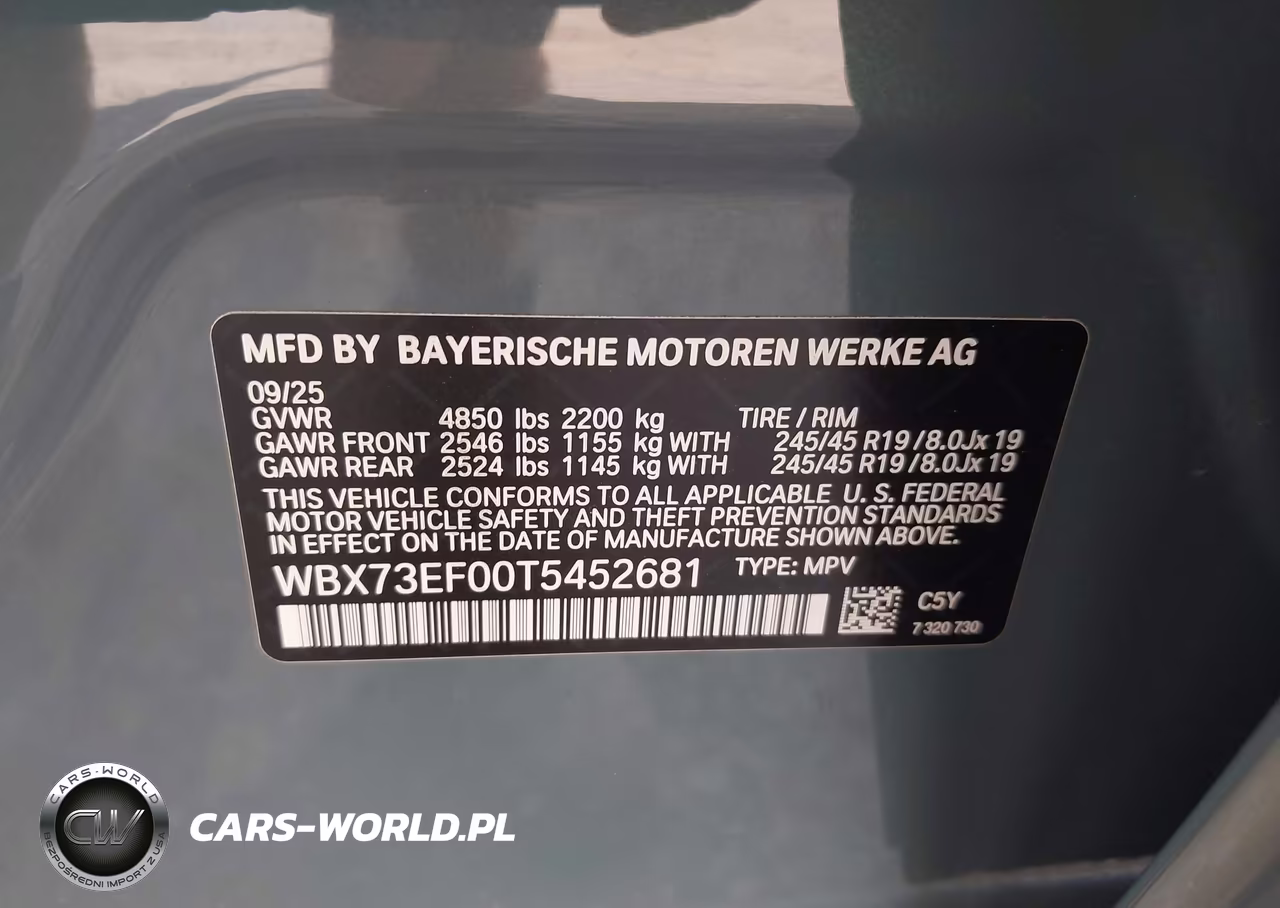2026 BMW X1 xDrive28I VIN:WBX73EF00T5452681 - 9