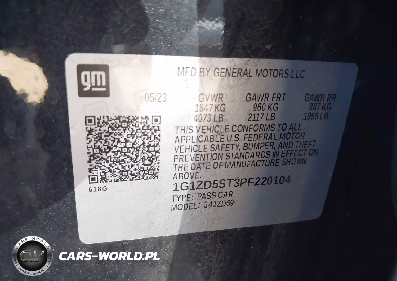 2023 Chevrolet Malibu Fwd 1Lt VIN:1G1ZD5ST3PF220104 - 9