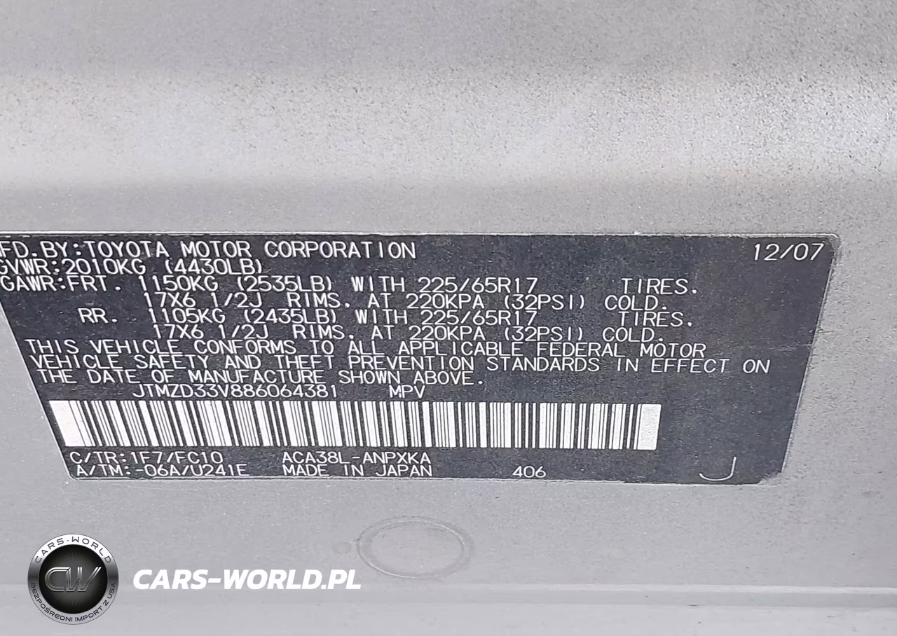 2008 Toyota Rav4 VIN:JTMZD33V886064381 - 9