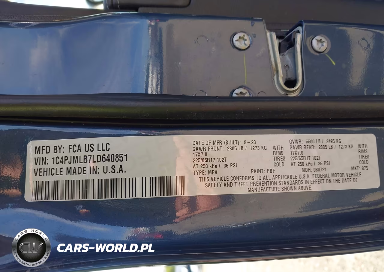 2020 Jeep Cherokee Latitude Plus 4X4 VIN:1C4PJMLB7LD640851 - 9