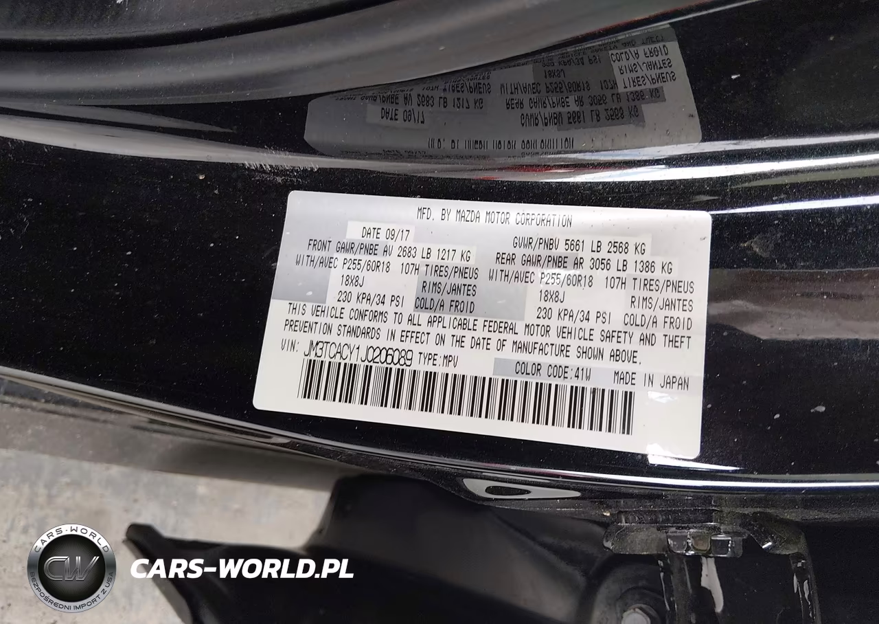 2018 Mazda Cx-9 Touring VIN:JM3TCACY1J0206089 - 9