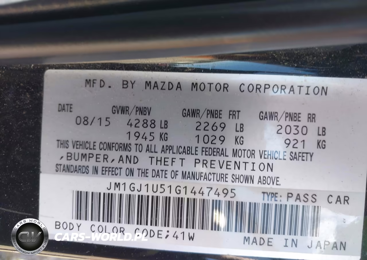 2016 Mazda Mazda6 I Sport VIN:JM1GJ1U51G1447495 - 9
