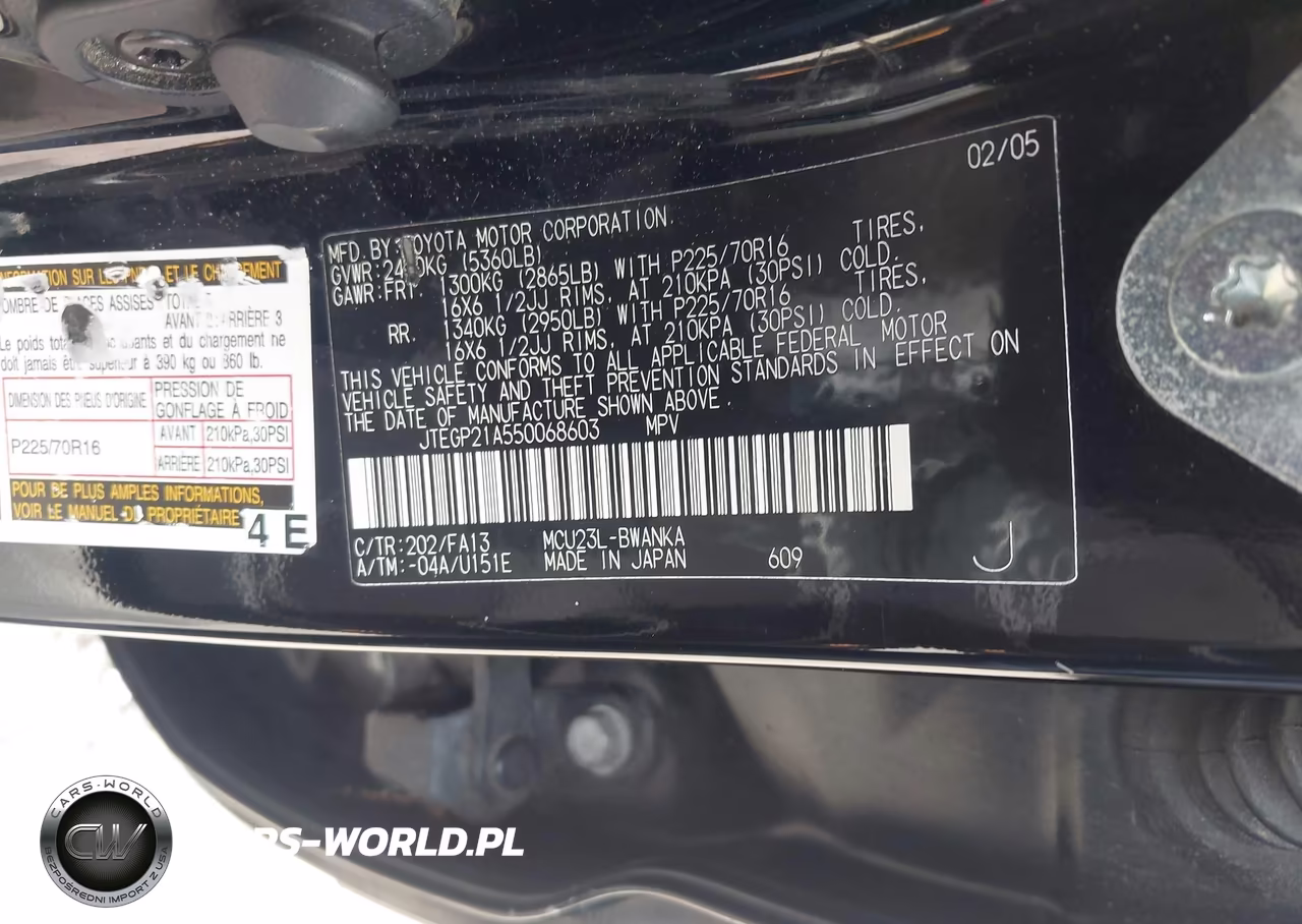 2005 Toyota Highlander V6 VIN:JTEGP21A550068603 - 9