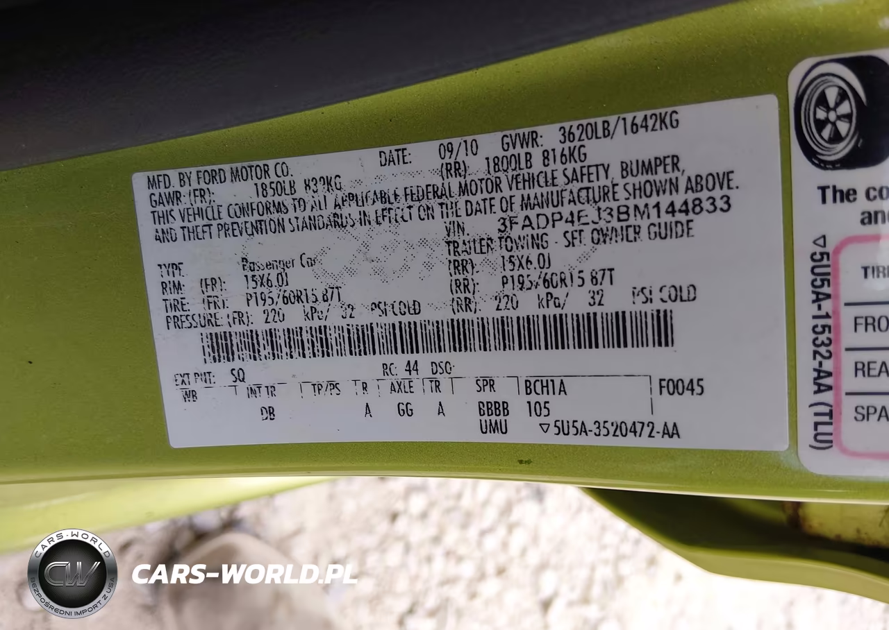 2011 Ford Fiesta Se VIN:3FADP4EJ3BM144833 - 9