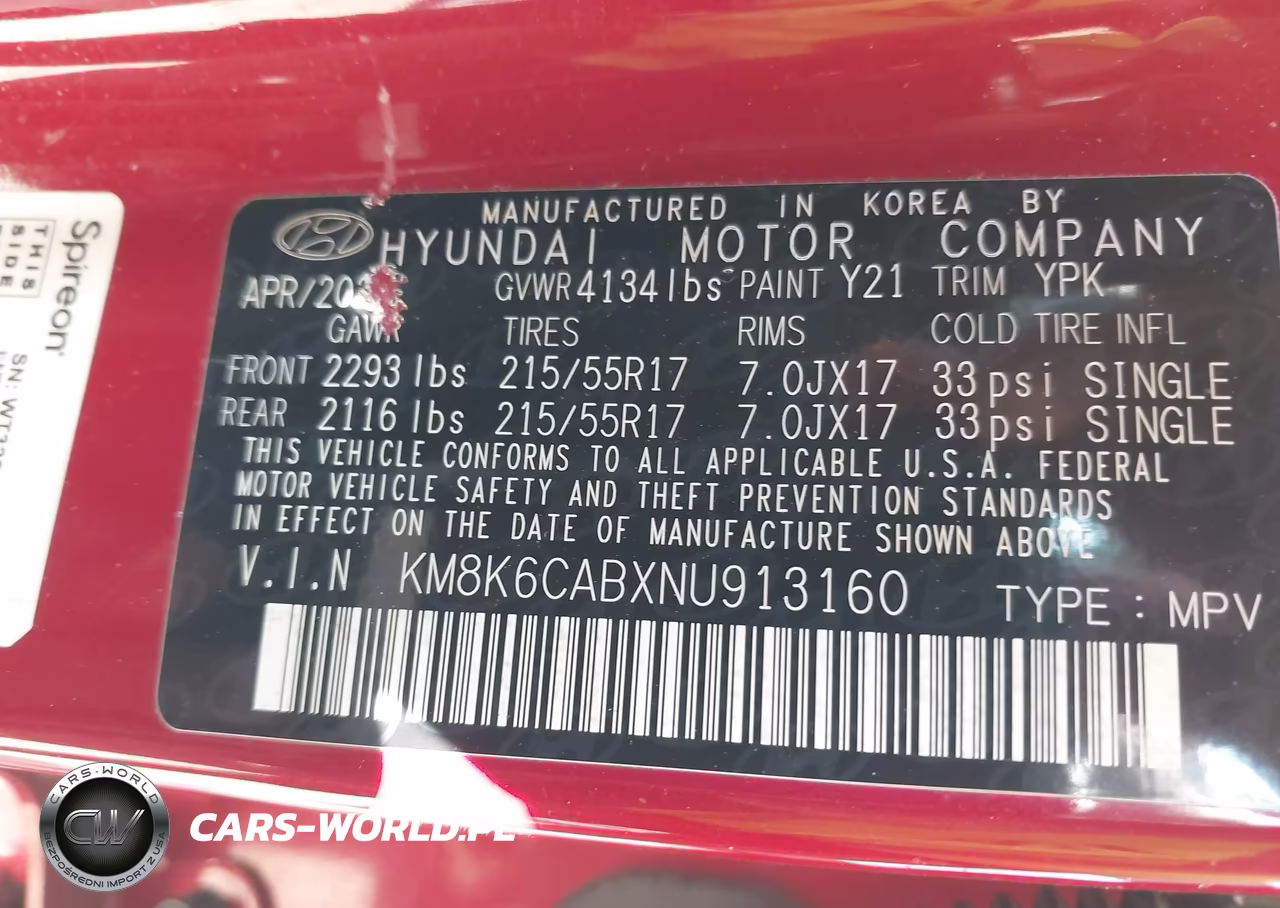 2022 Hyundai Kona Sel VIN:KM8K6CABXNU913160 - 9