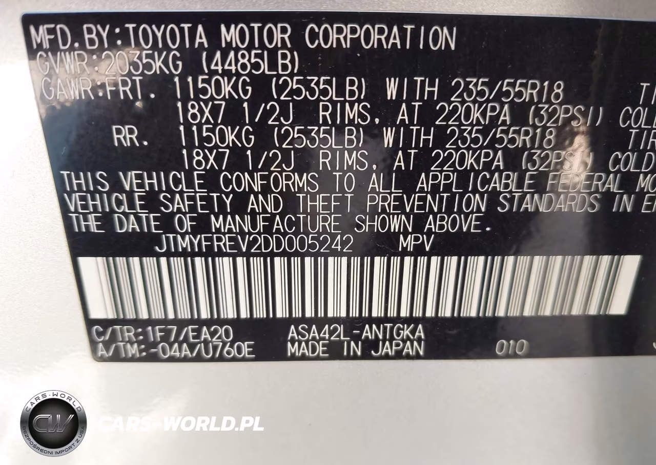 2013 Toyota Rav4 Limited VIN:JTMYFREV2DD005242 - 9