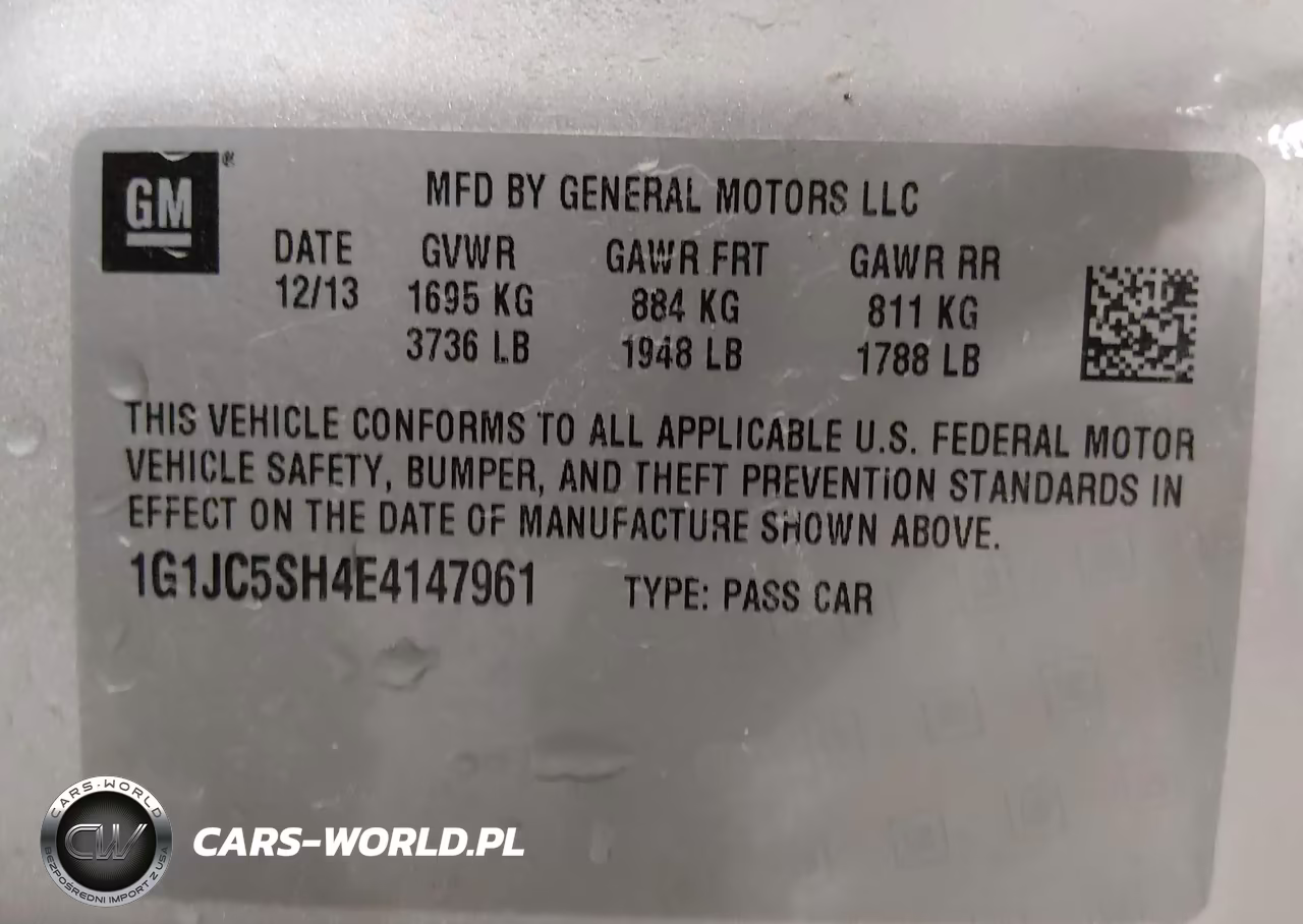 2014 Chevrolet Sonic Lt Auto VIN:1G1JC5SH4E4147961 - 9