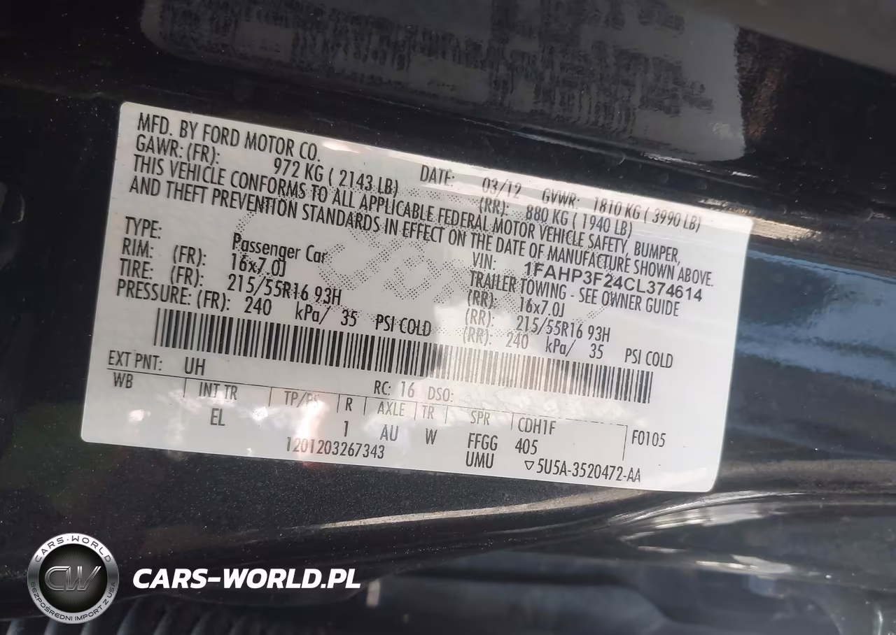 2012 Ford Focus Se VIN:1FAHP3F24CL374614 - 9