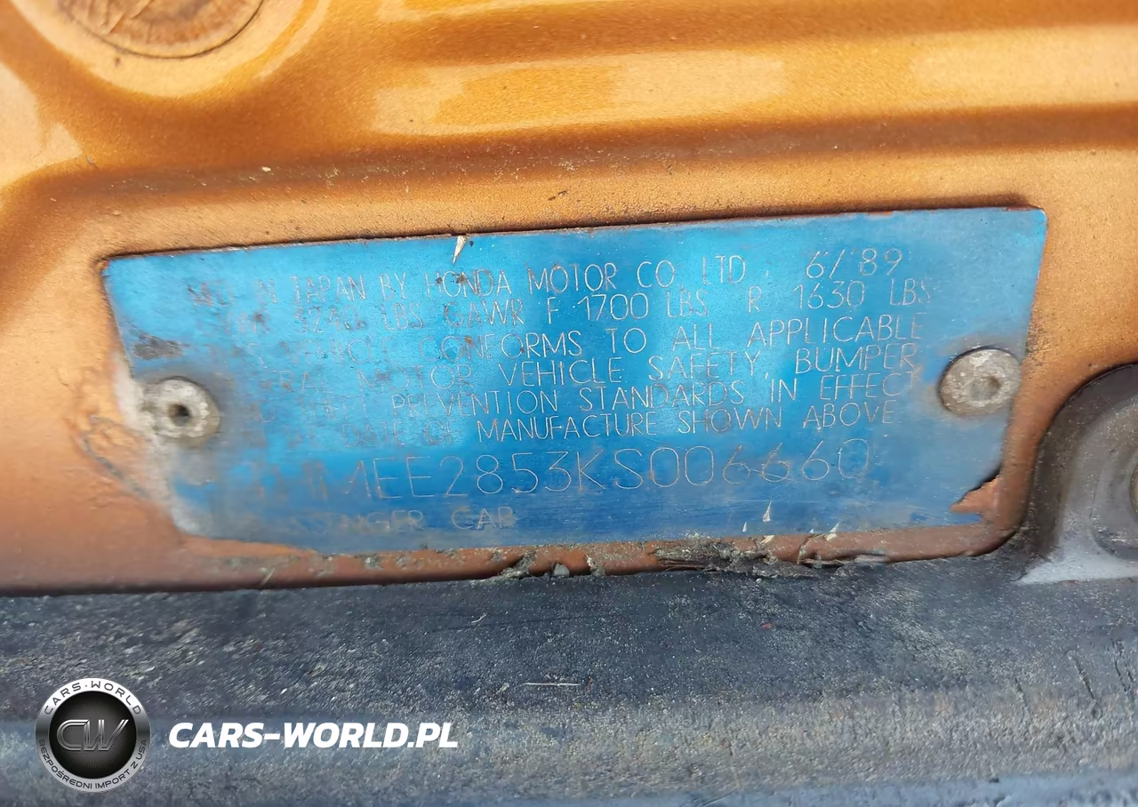 1989 Honda Civic VIN:JHMEE2853KS006660 - 9