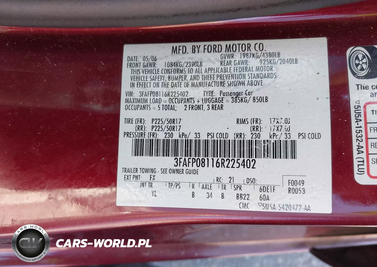 2006 Ford Fusion Sel VIN:3FAFP08116R225402 - 9