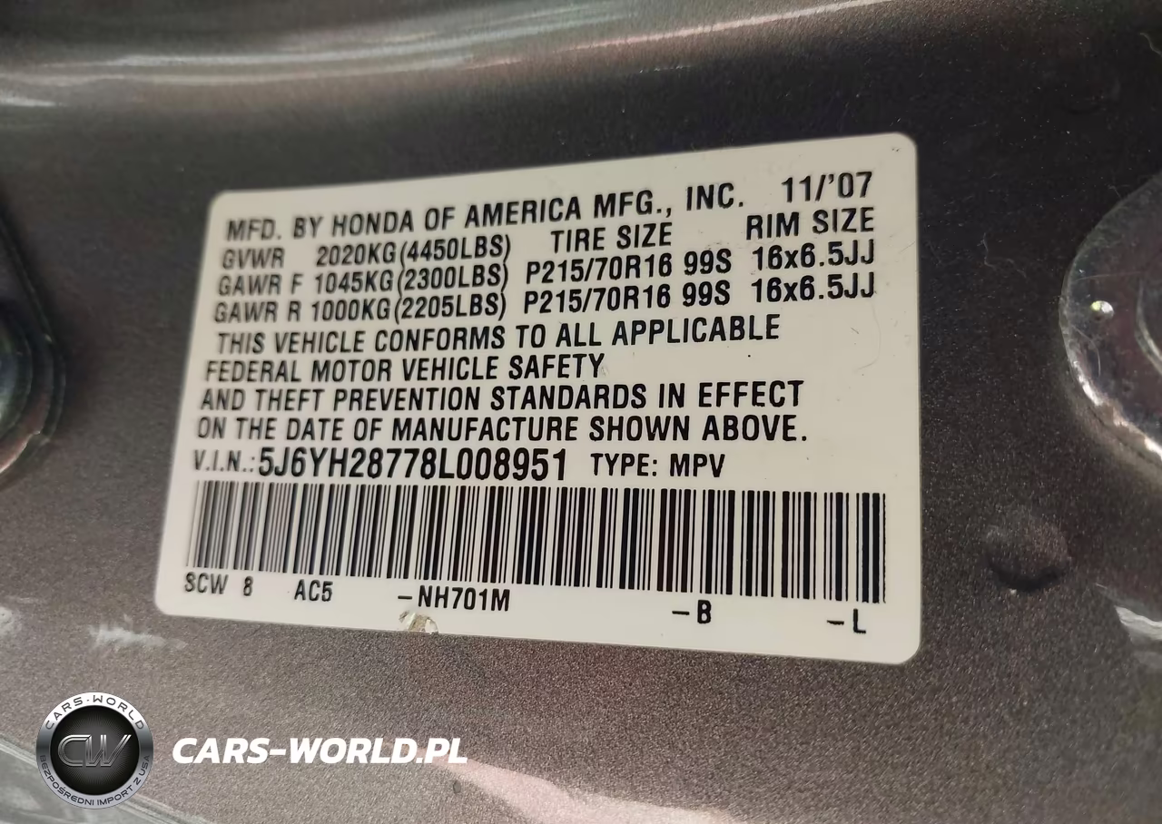 2008 Honda Element Ex VIN:5J6YH28778L008951 - 9