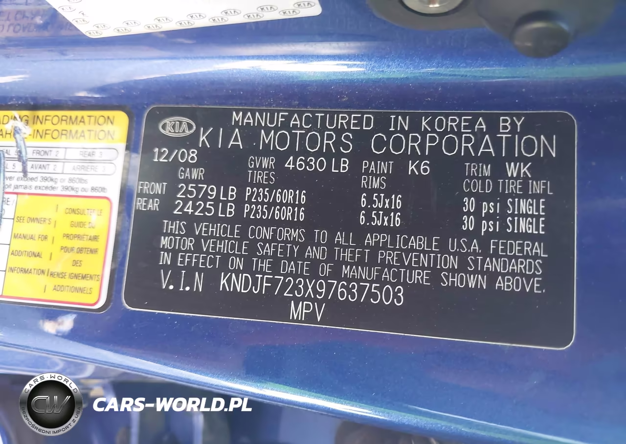 2009 Kia Sportage Lx V6 VIN:KNDJF723X97637503 - 9