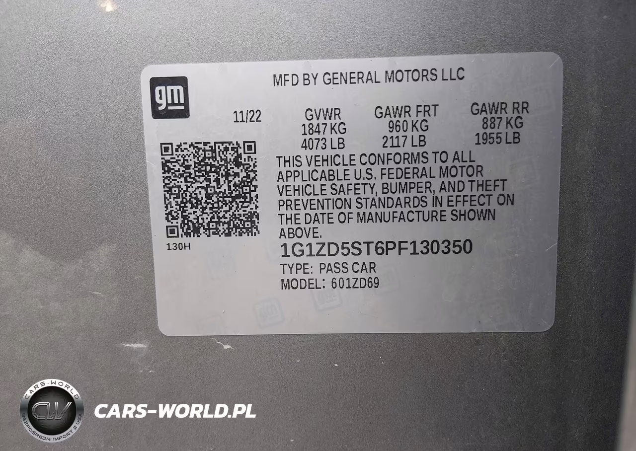 2023 Chevrolet Malibu Fwd 1Lt VIN:1G1ZD5ST6PF130350 - 9