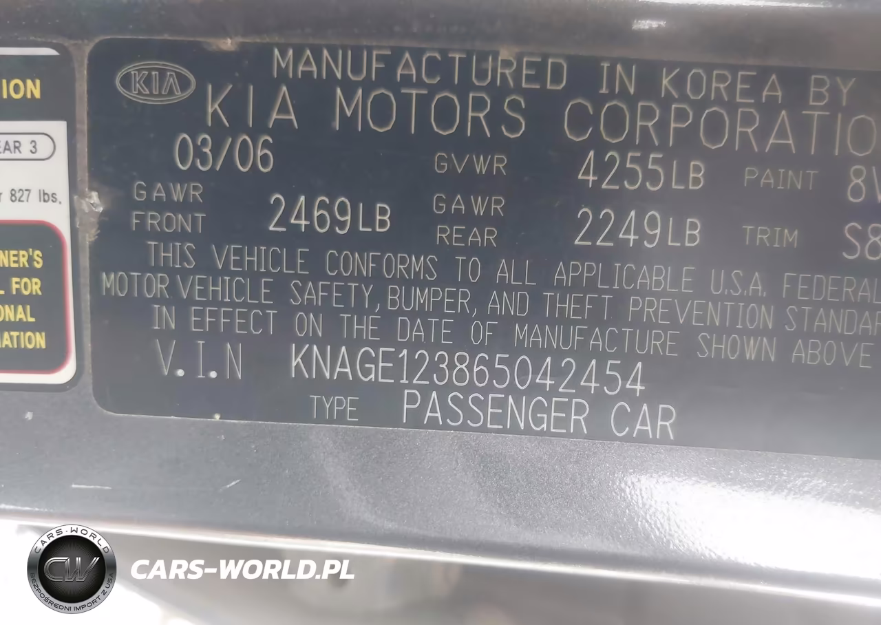 2006 Kia Optima Ex (New)-Lx (New) VIN:KNAGE123865042454 - 9