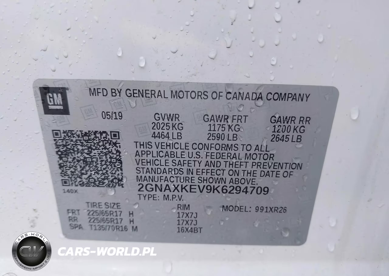 2019 Chevrolet Equinox Lt VIN:2GNAXKEV9K6294709 - 9