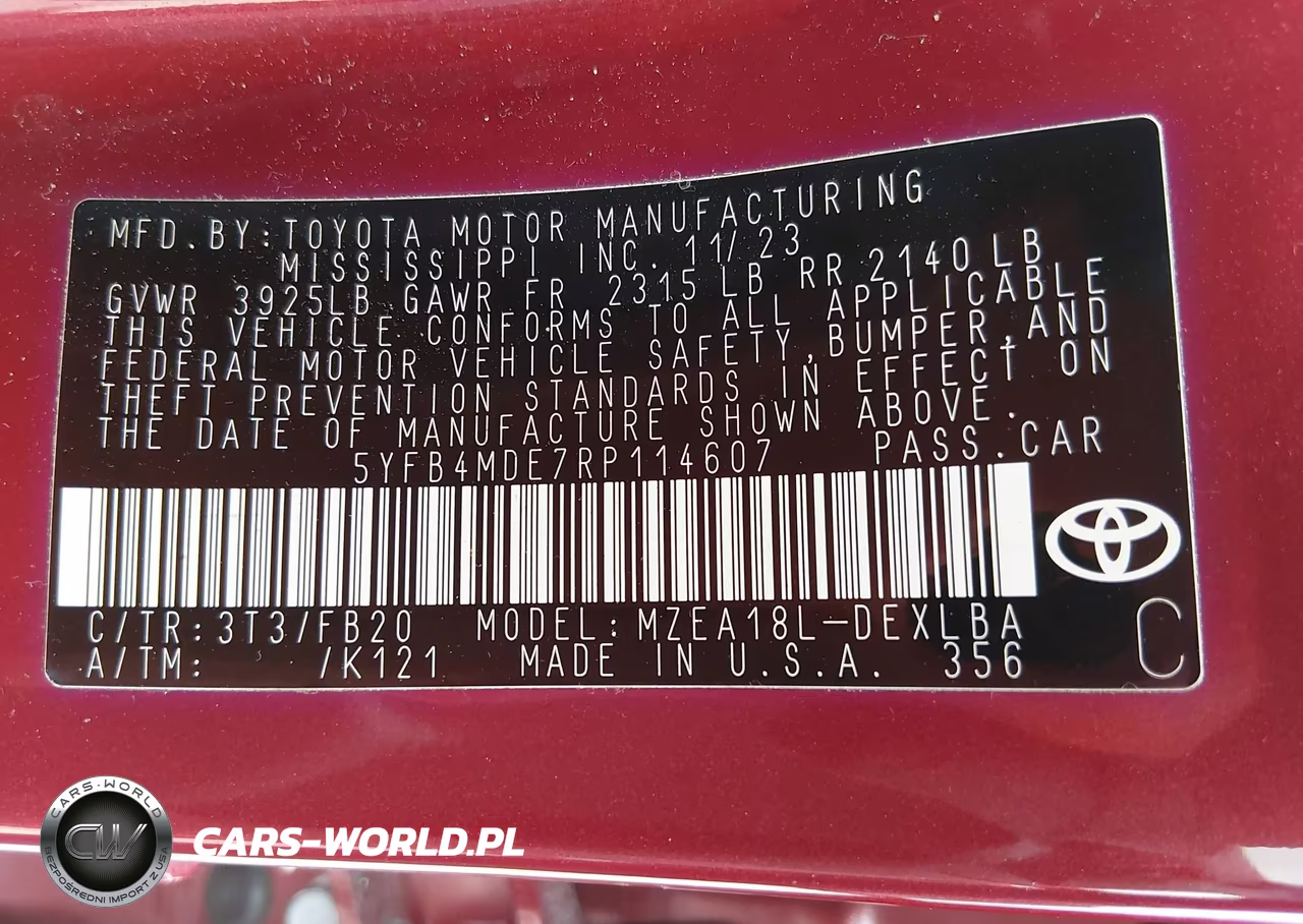 2024 Toyota Corolla Le VIN:5YFB4MDE7RP114607 - 9