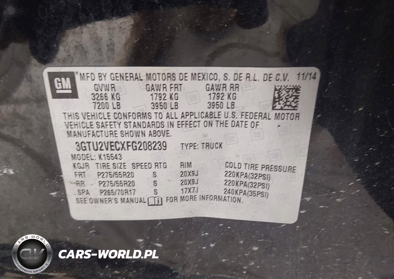 2015 GMC Sierra 1500 Slt VIN:3GTU2VECXFG208239 - 9