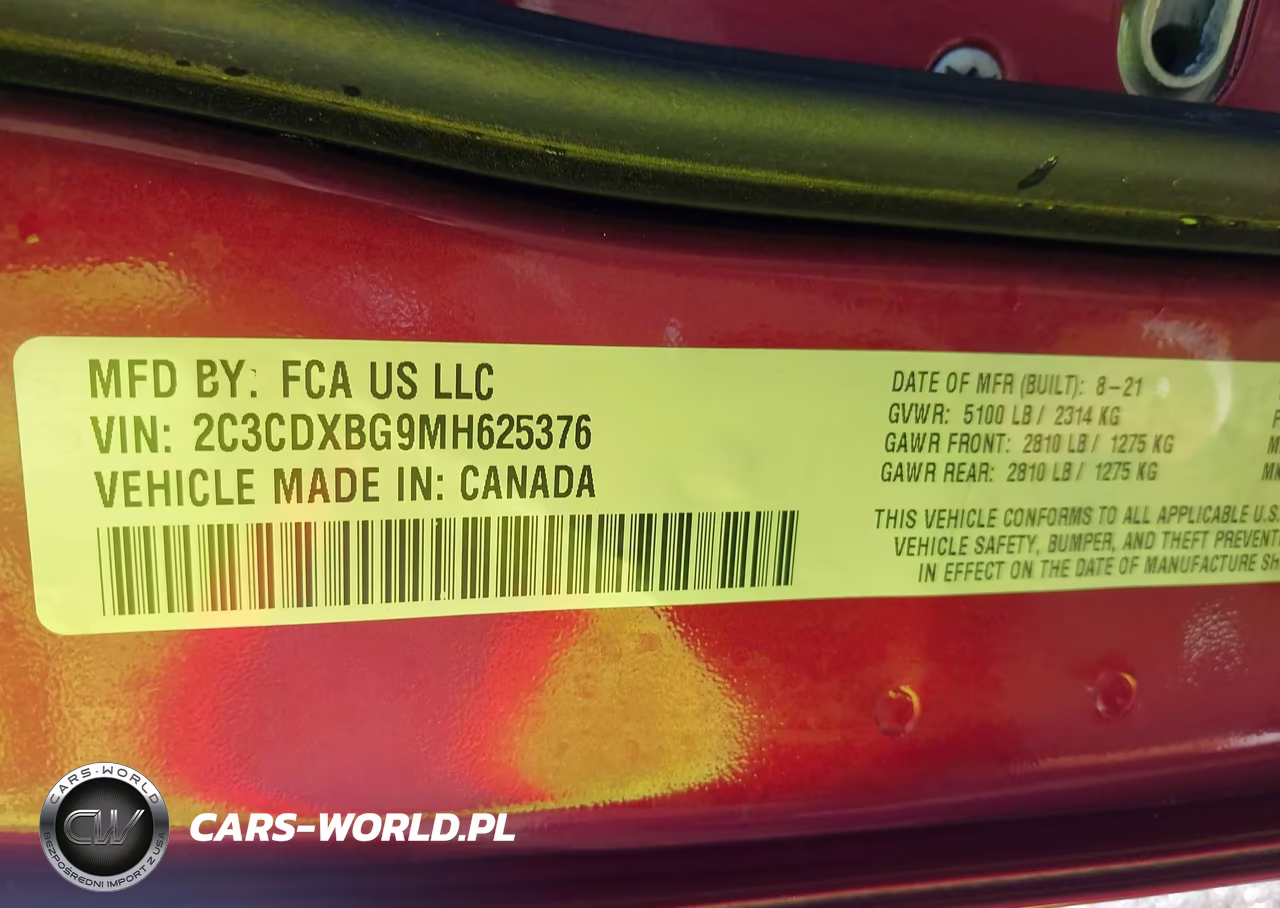 2021 Dodge Charger Sxt Rwd VIN:2C3CDXBG9MH625376 - 9