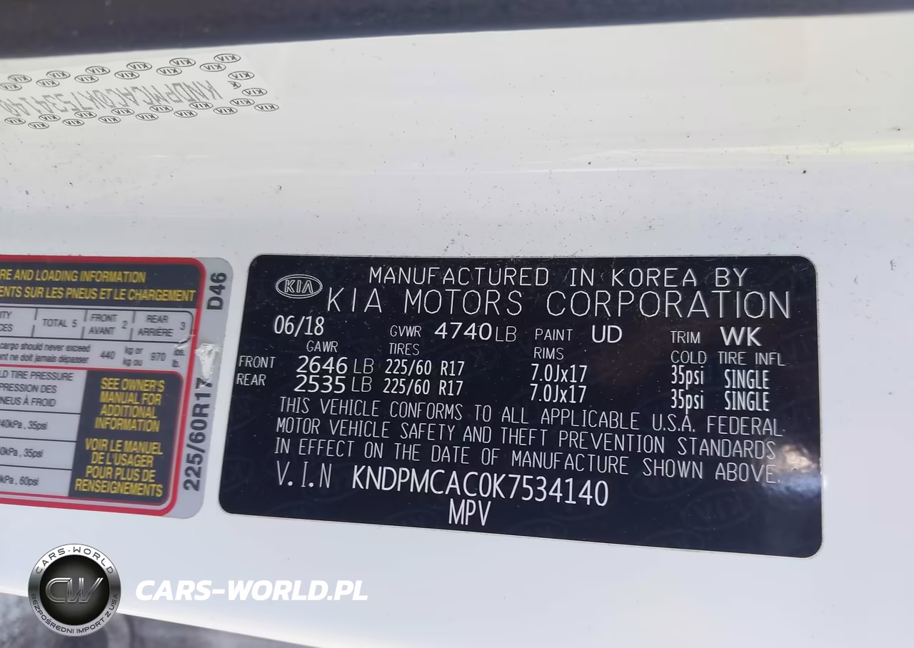 2019 Kia Sportage Lx VIN:KNDPMCAC0K7534140 - 9