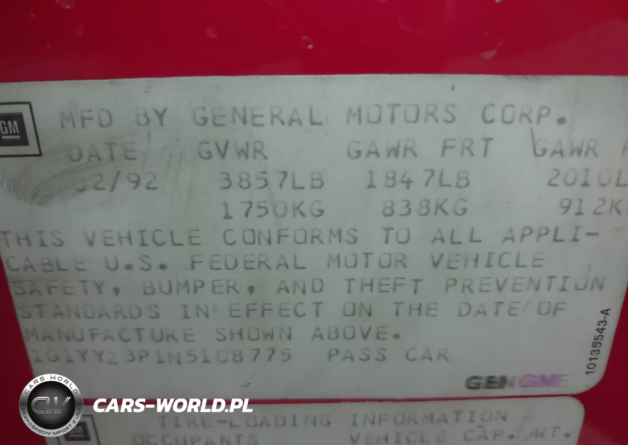1992 Chevrolet Corvette VIN:1G1YY23P1N5108775 - 9