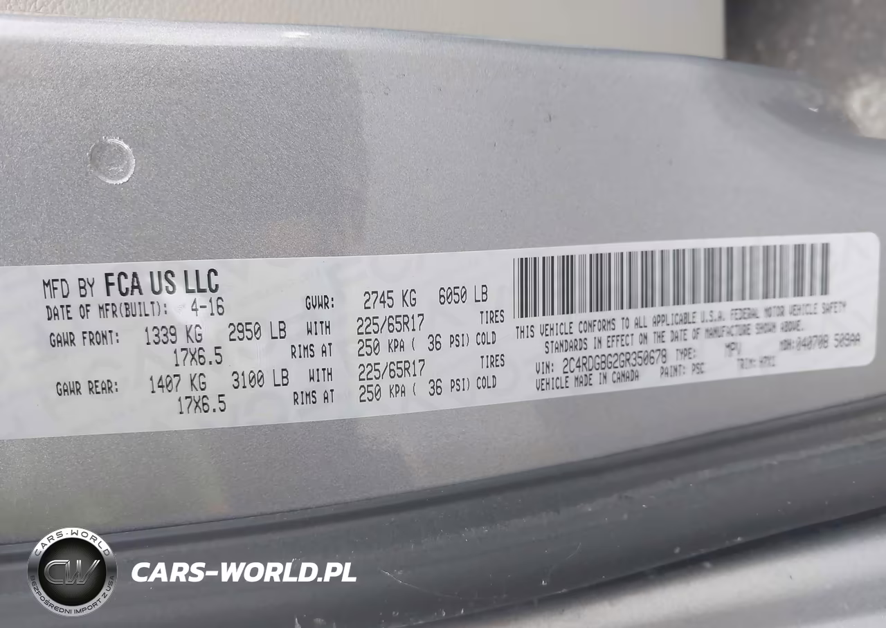2016 Dodge Grand Caravan Se VIN:2C4RDGBG2GR350678 - 9