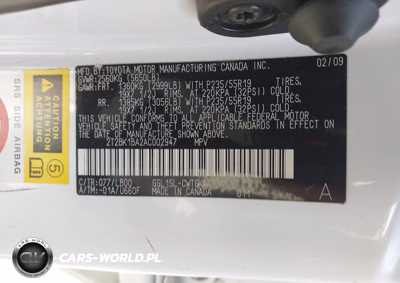 2010 Lexus Rx 350 VIN:2T2BK1BA2AC002947 - 9