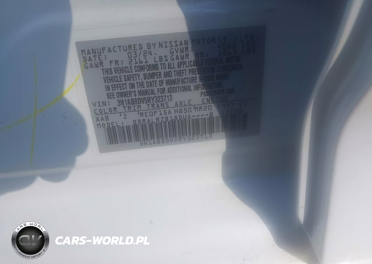 2024 Nissan Sentra Sr Xtronic Cvt VIN:3N1AB8DV5RY323713 - 9