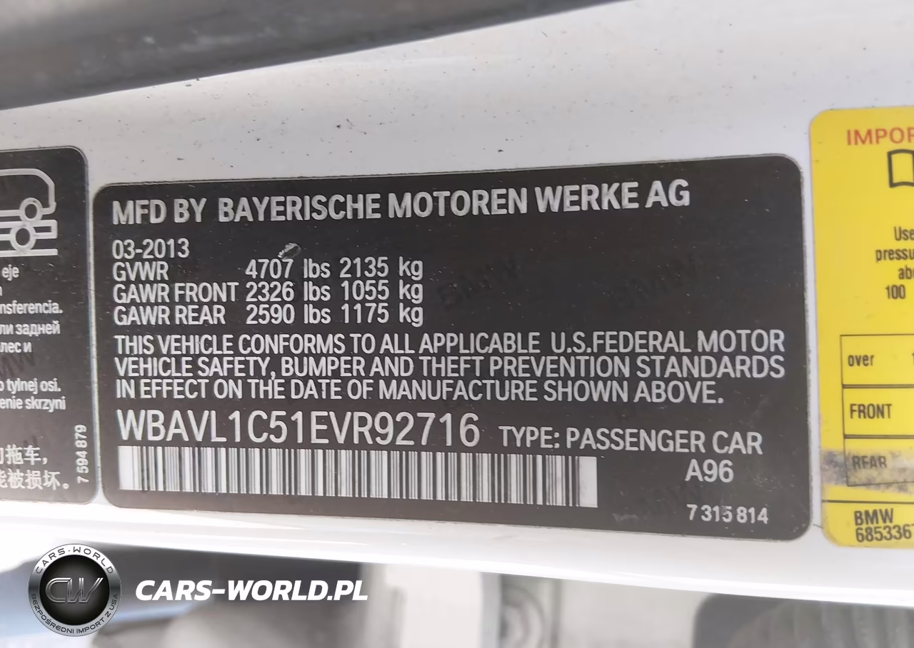 2014 BMW X1 xDrive28I VIN:WBAVL1C51EVR92716 - 9