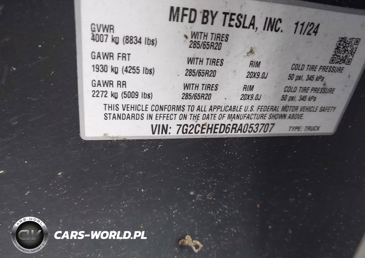 2024 Tesla Cybertruck All-Wheel Drive VIN:7G2CEHED6RA053707 - 9