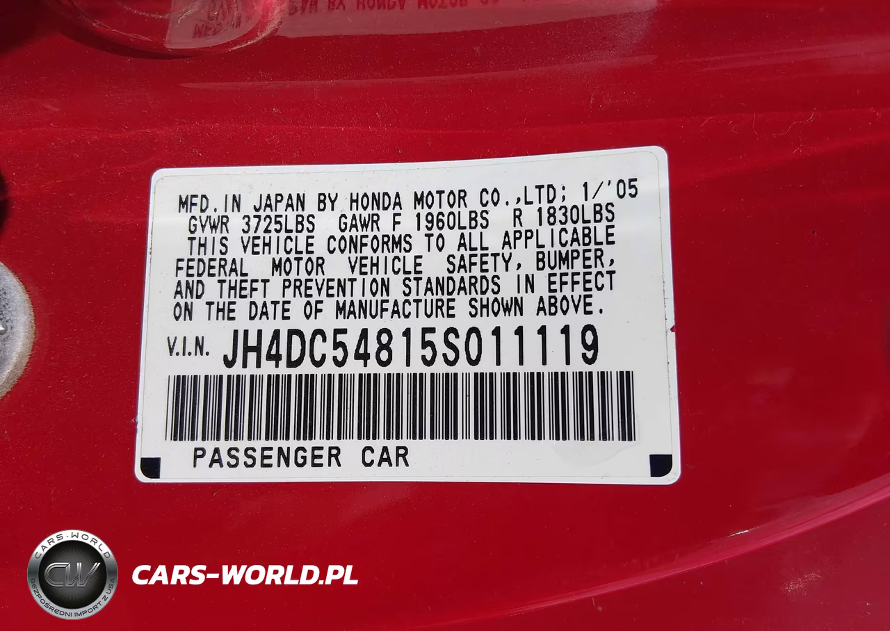2005 Acura Rsx VIN:JH4DC54815S011119 - 9
