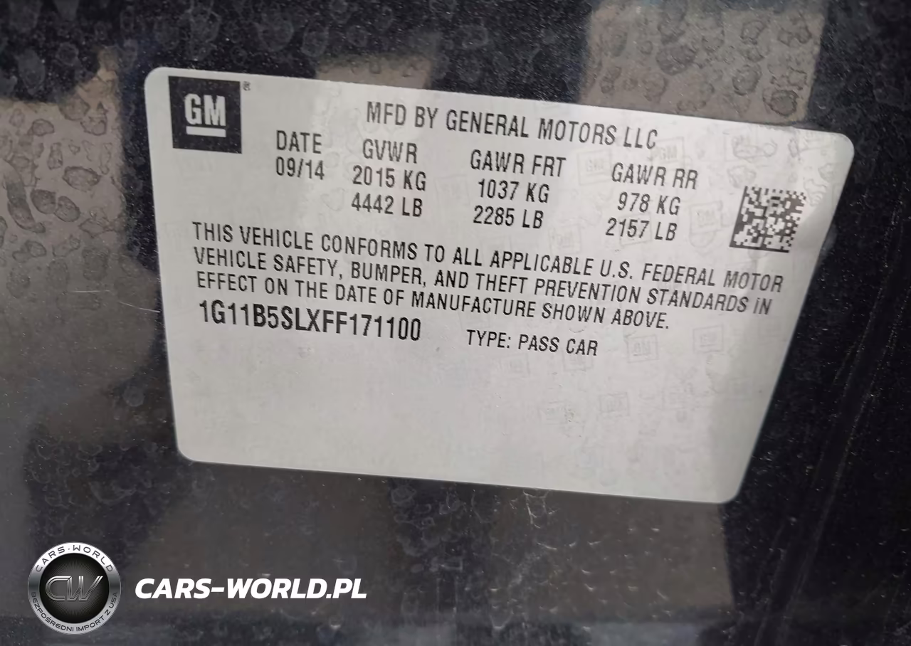 2015 Chevrolet Malibu Ls VIN:1G11B5SLXFF171100 - 9