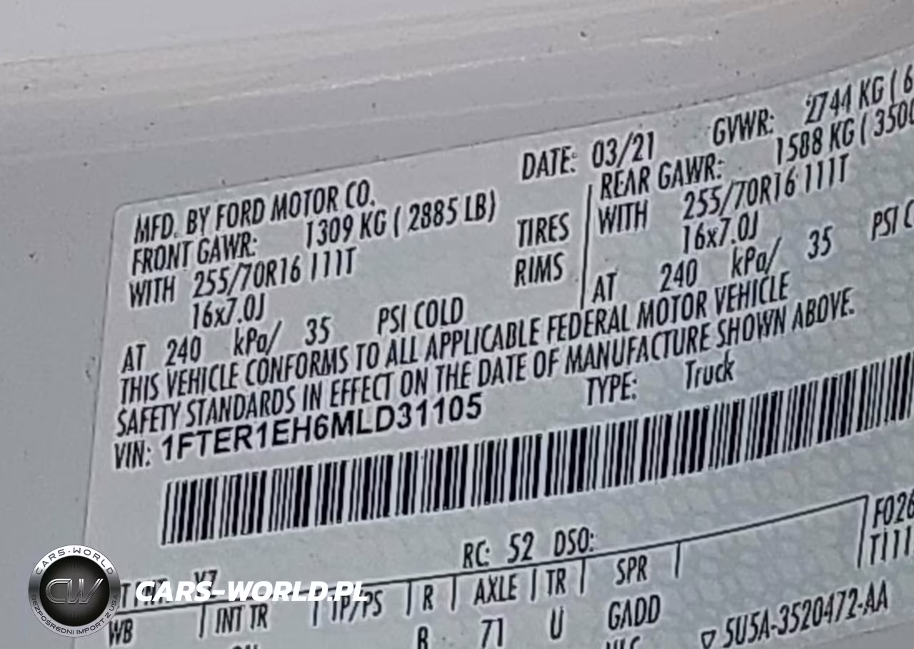 2021 Ford Ranger Xl VIN:1FTER1EH6MLD31105 - 9