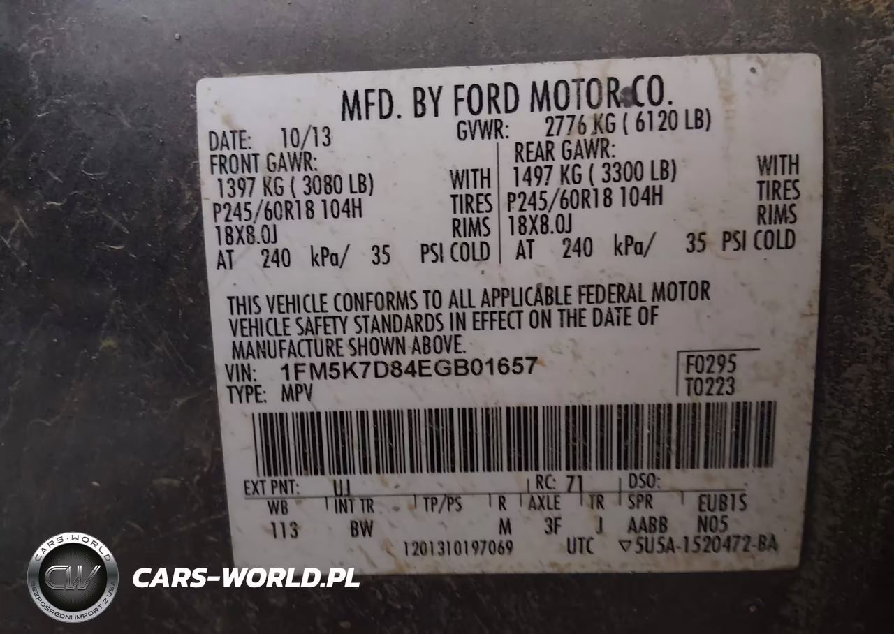 2014 Ford Explorer Xlt VIN:1FM5K7D84EGB01657 - 9