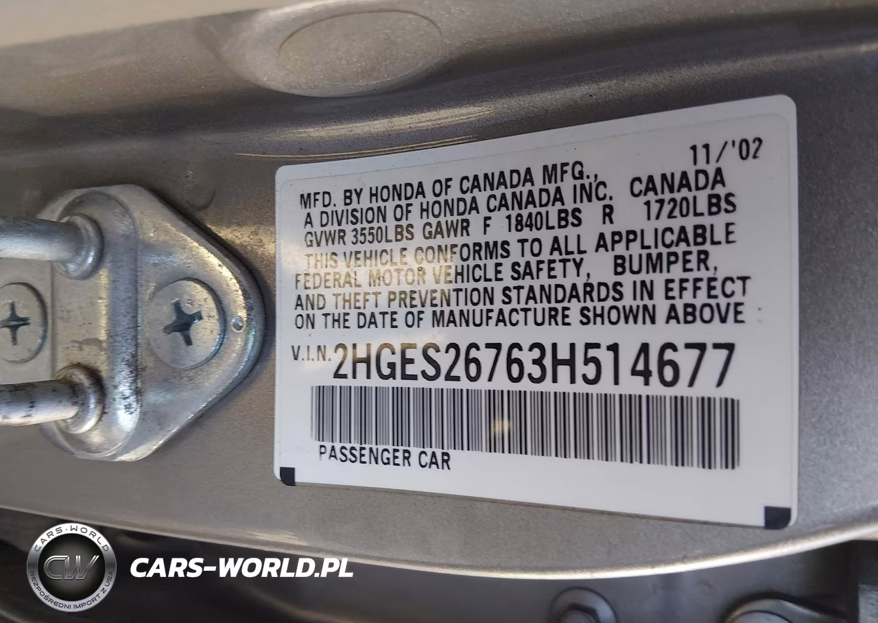 2003 Honda Civic Ex VIN:2HGES26763H514677 - 9