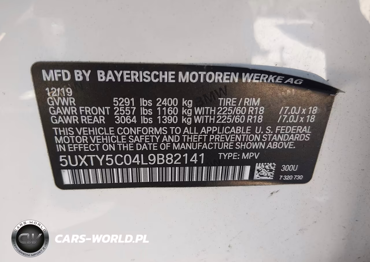 2020 BMW X3 xDrive30I VIN:5UXTY5C04L9B82141 - 9